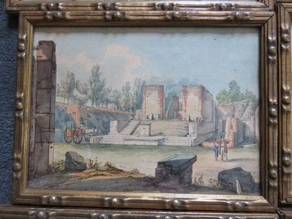 Vues de Pompéï Suite de quatorze estampes...