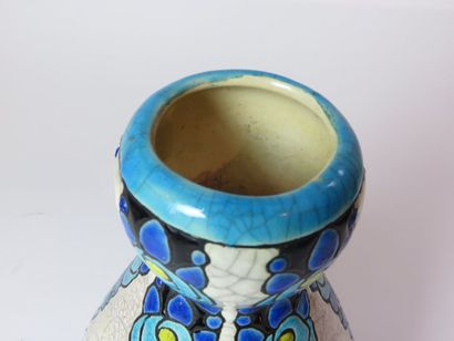 BOCH La Louvière Vase piriforme en céramique...