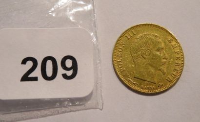 Monnaie or - 5 Francs Napoléon III, tête...