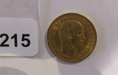 Monnaie or - Grèce - 20 Drachmes George I...