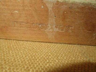 Rare suite de quatre fauteuils à dossier...
