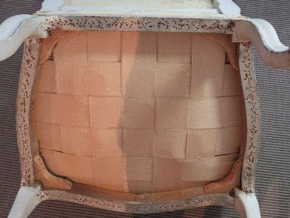 Rare suite de quatre fauteuils à dossier...