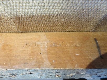 Rare suite de quatre fauteuils à dossier...