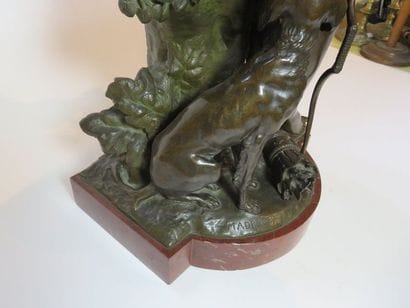 Luca MADRASSI, 1848-1919 Diane et son chien...