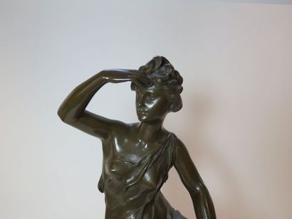 Luca MADRASSI, 1848-1919 Diane et son chien...
