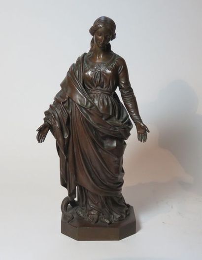 Charles CUMBERWORTH Vierge au serpent Bronze....