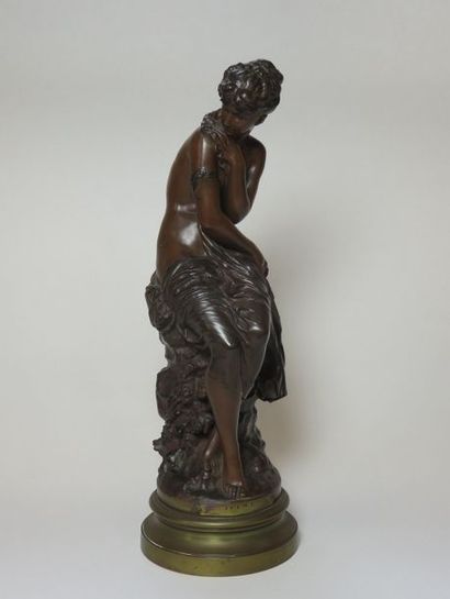 Mathurin MOREAU, 1822-1912 Bise Bronze à...