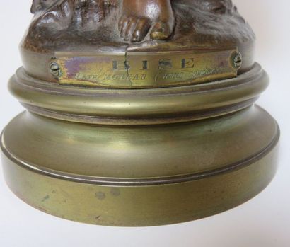 Mathurin MOREAU, 1822-1912 Bise Bronze à...