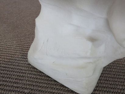 D'après MORIN Buste de jeune femme au foulard...