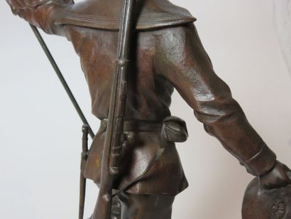 GUEYTON, XIXe siècle Soldat vainqueur Bronze...