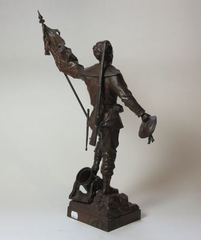 GUEYTON, XIXe siècle Soldat vainqueur Bronze...