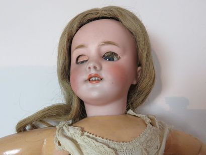 Poupée DEP, tête porcelaine, tampon Jumeau,...