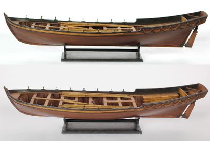 Maquette de la chaloupe du chébec de 1750,...