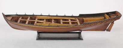 Maquette de la chaloupe du chébec de 1750,...