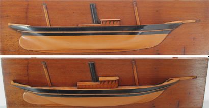 Demi-coque de yacht mixte à voiles et propulsion...