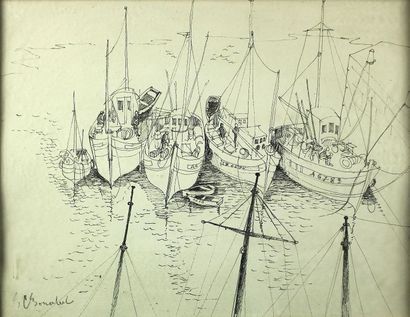 Eliane BONABEL, 1920-2000 Deux Encres formant...