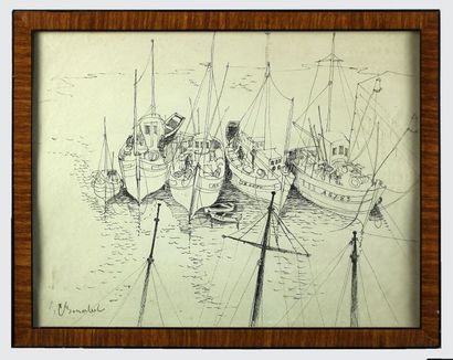 Eliane BONABEL, 1920-2000 Deux Encres formant...