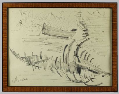 Eliane BONABEL, 1920-2000 Deux Encres formant...