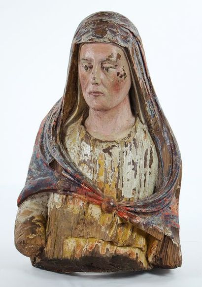 Sculpture d'une jeune femme en buste, la...