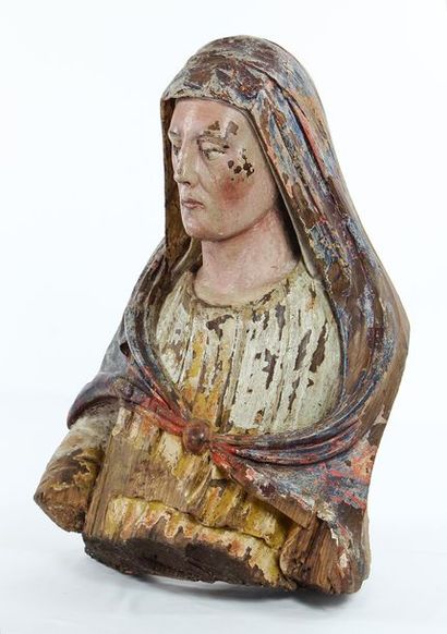 Sculpture d'une jeune femme en buste, la...