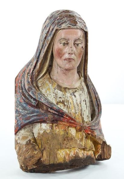 Sculpture d'une jeune femme en buste, la...