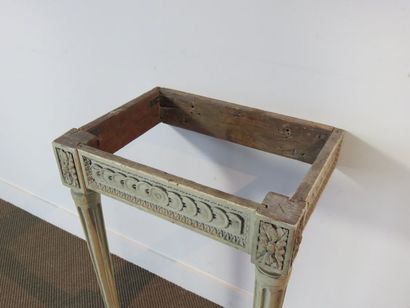 Petite console rectangulaire en bois relaqué...