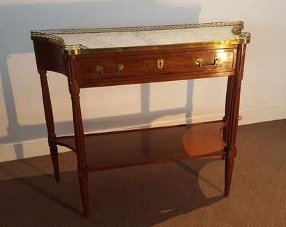 Belle console en acajou et placage d'acajou....