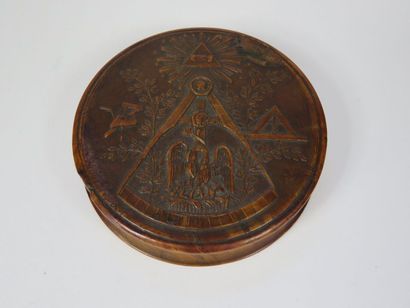 Tabatière en ronce de thuya à décor en léger...