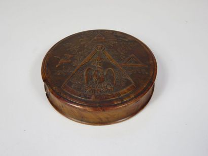 Tabatière en ronce de thuya à décor en léger...