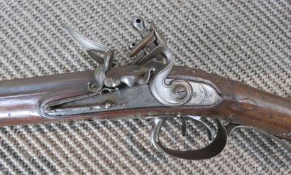 Fusil de chasse à silex, deux coups. Canons...