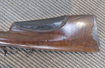 Fusil de chasse à silex, deux coups. Canons...