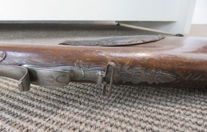 Fusil de chasse à silex, deux coups. Canons...
