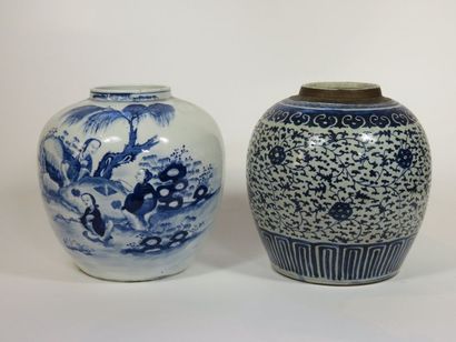 CHINE - Vers 1900 Un pot à gingembre et un...