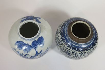CHINE - Vers 1900 Un pot à gingembre et un...