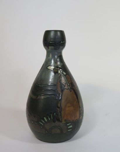 ODETTA - HB Quimper Vase bouteille en grès...