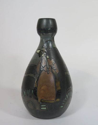 ODETTA - HB Quimper Vase bouteille en grès...