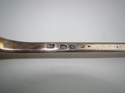 Cuiller à ragoût en argent. Modèle uniplat,...