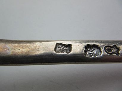 Cuiller à ragoût en argent. Modèle uniplat,...