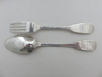 Cuiller à soupe et fourchette de table en...