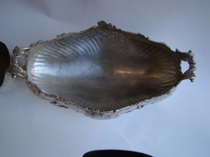 Jardinière de table en argent. Bombée, de...
