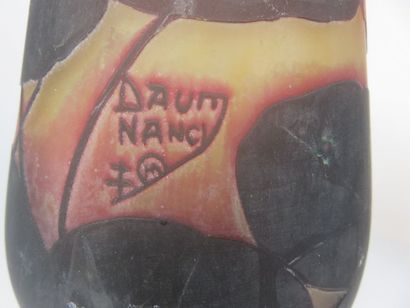 DAUM Nancy Important vase à base circulaire...