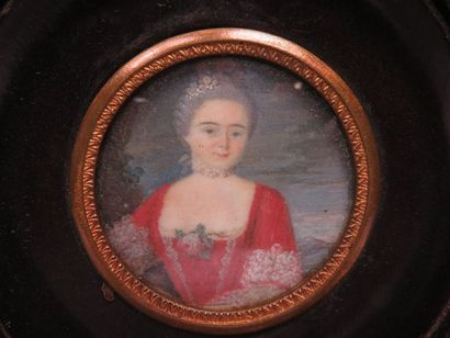 Ecole française du XVIIIe siècle Jeune femme...