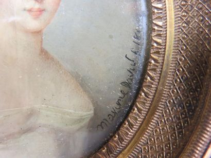 Maxime DAVID Femme aux anglaises, 1850 Miniature...