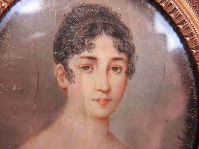Maxime DAVID Femme aux anglaises, 1850 Miniature...