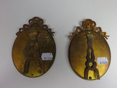 NIMMO Couple, 1862 Paire de miniatures ovales...