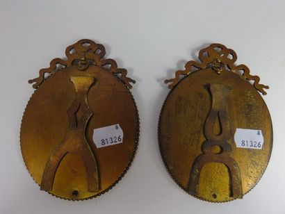 NIMMO Couple, 1862 Paire de miniatures ovales...