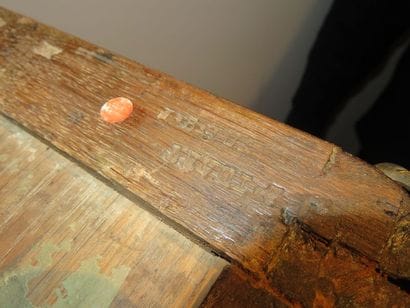 Semainier en placage de bois de rose en frisage,...