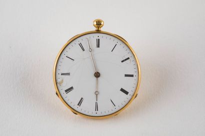 Montre de poche extra plate en or 750 millièmes,...