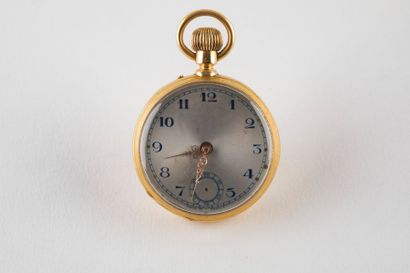 Montre de poche en or 750 millièmes, fond...