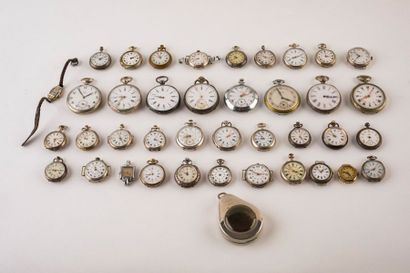 Un lot de 39 montres de poche et de montres...